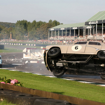 Goodwood chicane crash