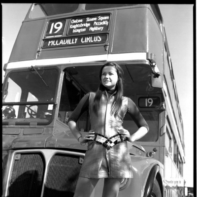 Goodwood Revival bus girl