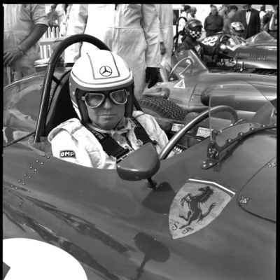 Jochen Mass drives the Lancia Ferrari D50