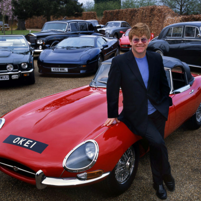 Elton John with his car collection