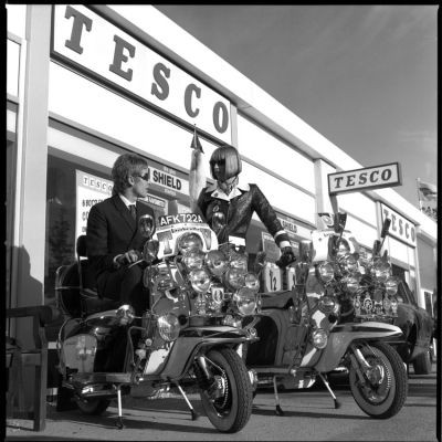 Goodwood Revival scooter gang